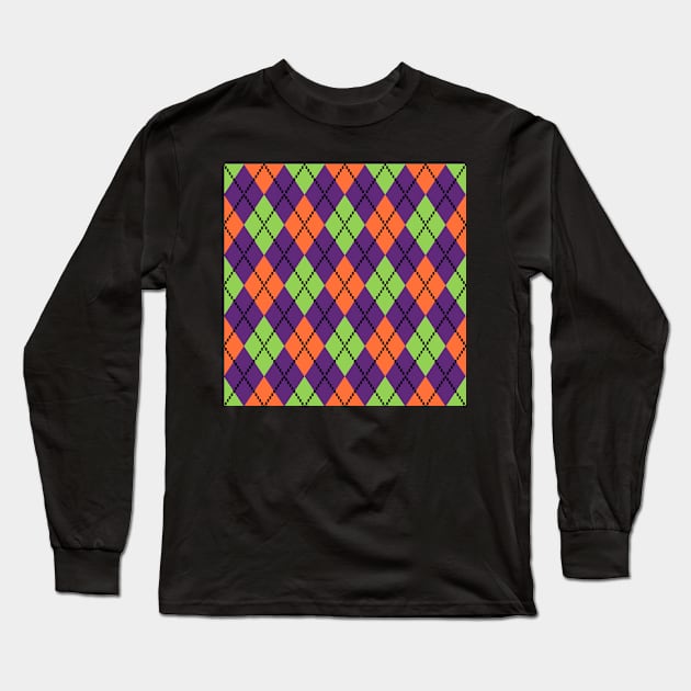 Joker Argyle Long Sleeve T-Shirt by implexity